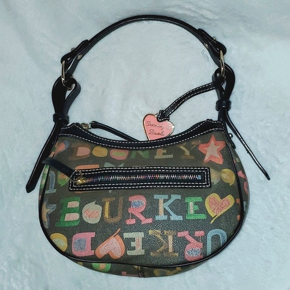 Dooney & Bourke Vintage Y2K Scribble Logo Shoulder Bag - Picture 14 of 14
